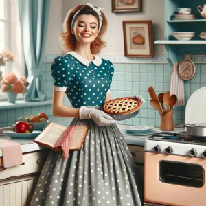 Frau präsentiert Kuchen